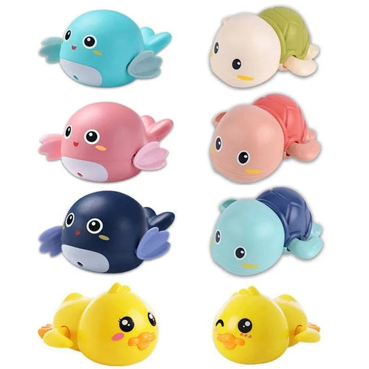 Jouets de Bain Bébé (x3) – Animaux à Remonter : Canard, Baleine & Pingouin – Flottants & Sans Pile – Pour Bébés 1 à 3 Ans